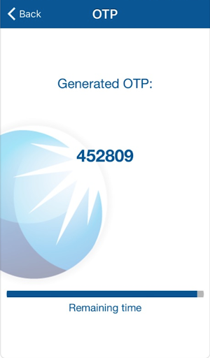 Screenshot of ADIB OTP V4