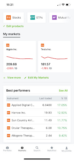 My Wealth Trader Screen 2