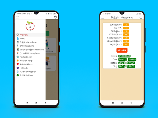 Android application Diyet Assist screenshort