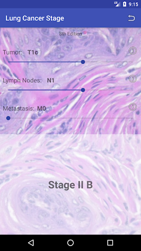Android application Lung Cancer Stage screenshort