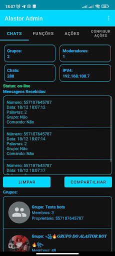 Android application Alastor Admin screenshort