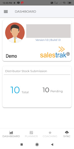 Android application Salestrak V9 screenshort