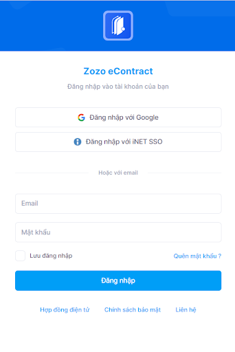 Android application Zozo eContract screenshort