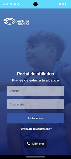 Android application Cobertura Médica screenshort