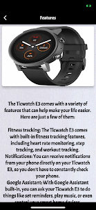 Ticwatch E3 guide