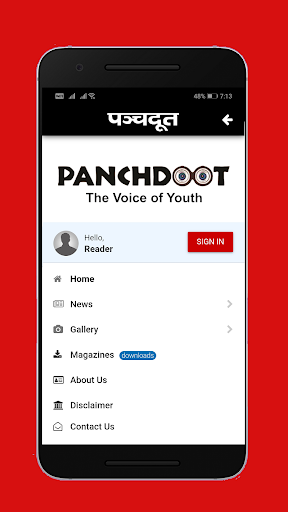 Android application Panchdoot - The Voice of Youth screenshort