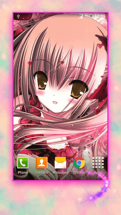 Cute Anime Girls Wallpapers By Customize My Phone Android Apps Appagg - Cute Anime Girl Hd Wallpapers For Android