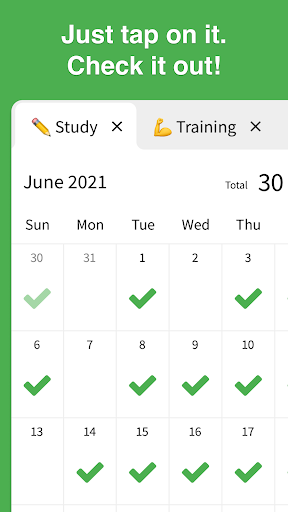 Screenshot of Check Calendar - Habit Tracker