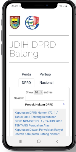 JDIH DPRD KABUPATEN BATANG Screen 2