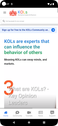 Android application KOLs screenshort