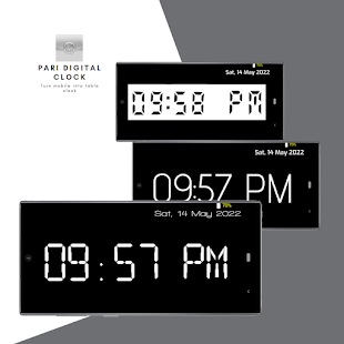 Screenshot der Pari-Digitaluhr