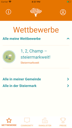 Android application Klima Champs screenshort