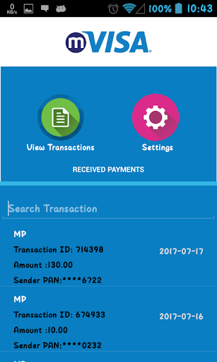 mVisa Merchant App Screen 2