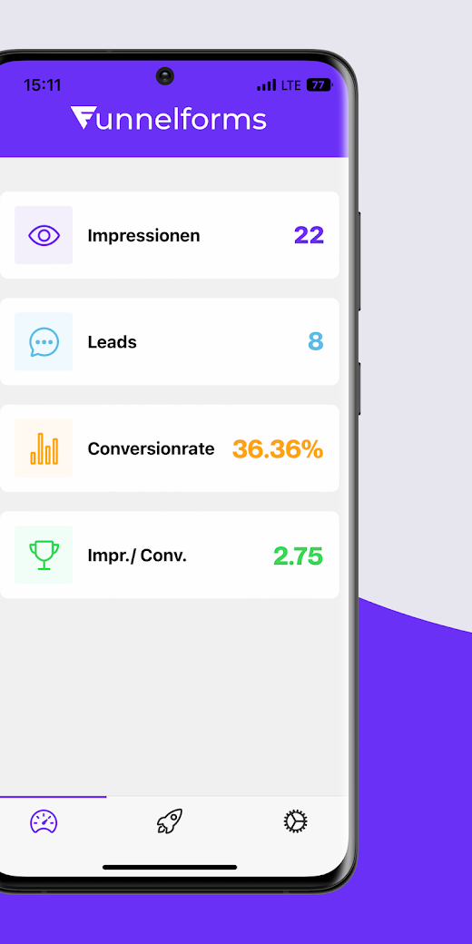 Android application Funnelforms screenshot