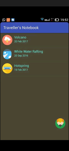 Android application Traveller's Notebook screenshort