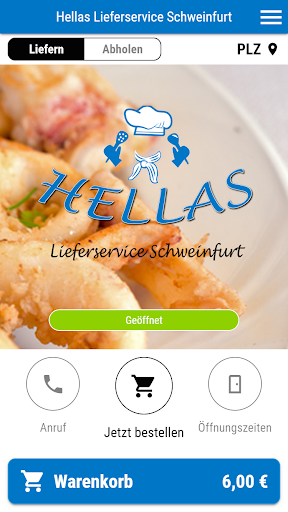 Android application Hellas Lieferservice screenshort