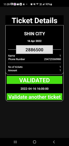 Android application Tokea screenshort