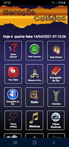 Android application Geração Católica screenshort