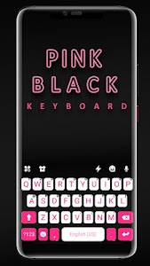 Pink Black Chat Keyboard Theme Unknown