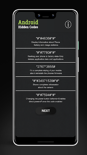 Android Hidden Codes Screenshot 3 - AppWisp.com