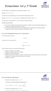 Ecuaciones 1º y 2º grado Unknown