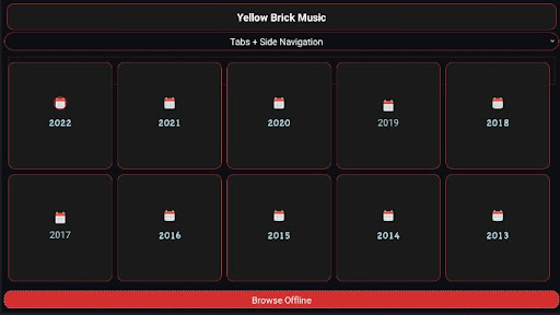 Screenshot of Yellow Brick Relaxing Music
