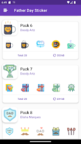Screenshot 10 Pegatinas del día del padre. android