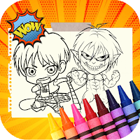 Attack of Titans Coloring Game