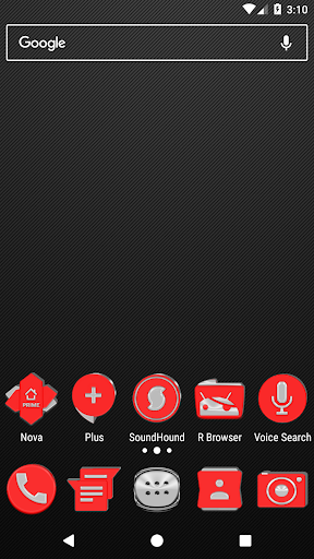 Android application Bright Red Icon Pack screenshort