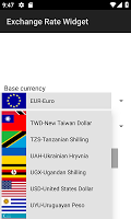 screenshot of Exchange Rate Widget
