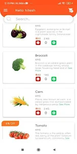Mini Grocery & Vegetable App