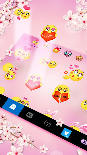 Pink Romantic Sakura Theme Screen 3