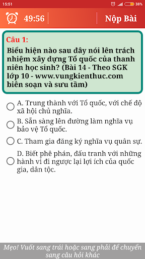 Ôn Luyện Trắc Nghiệp GDCD THPT Screen 3