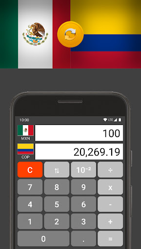 Android application Mexican Peso / Colombian Peso screenshort