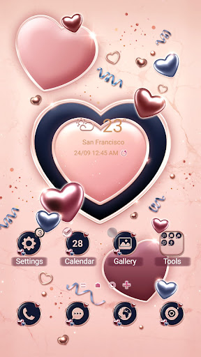 Android application Marbling Metal Heart-Wallpaper screenshort