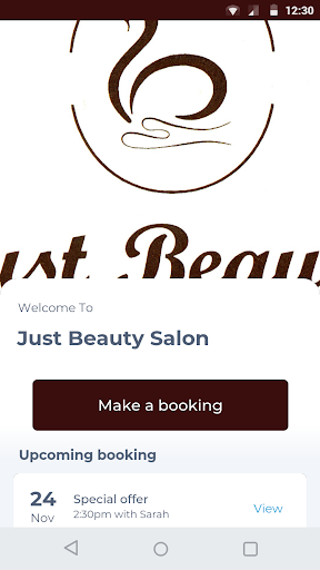 Android application Just Beauty Salon screenshort