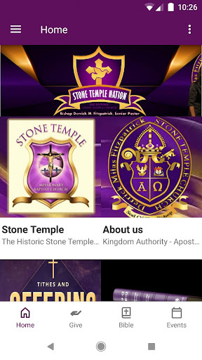 Android application Stone Temple Church screenshort
