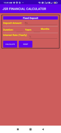 JSR Financial Calculator