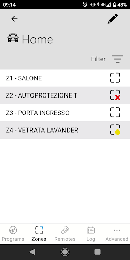 myTecnoalarm TCS Screen 3