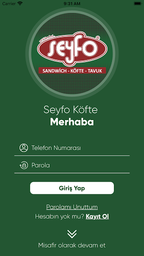 Android application Seyfo Köfte screenshort