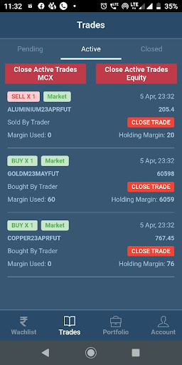 Android application Tradewingss screenshort