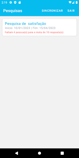 Android application Survy screenshort