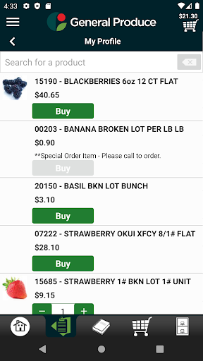 General Produce Co. Checkout Screen 2