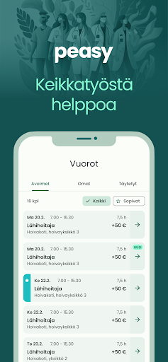 Android application Peasy screenshort