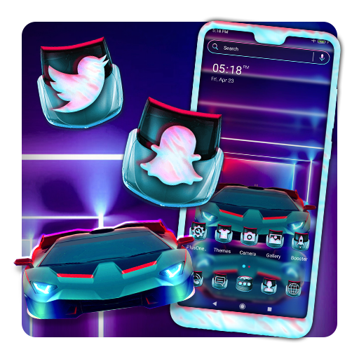 Neon Sports Car Theme logo