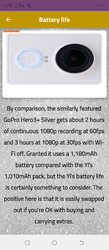 yi action camera Guide Screen 2