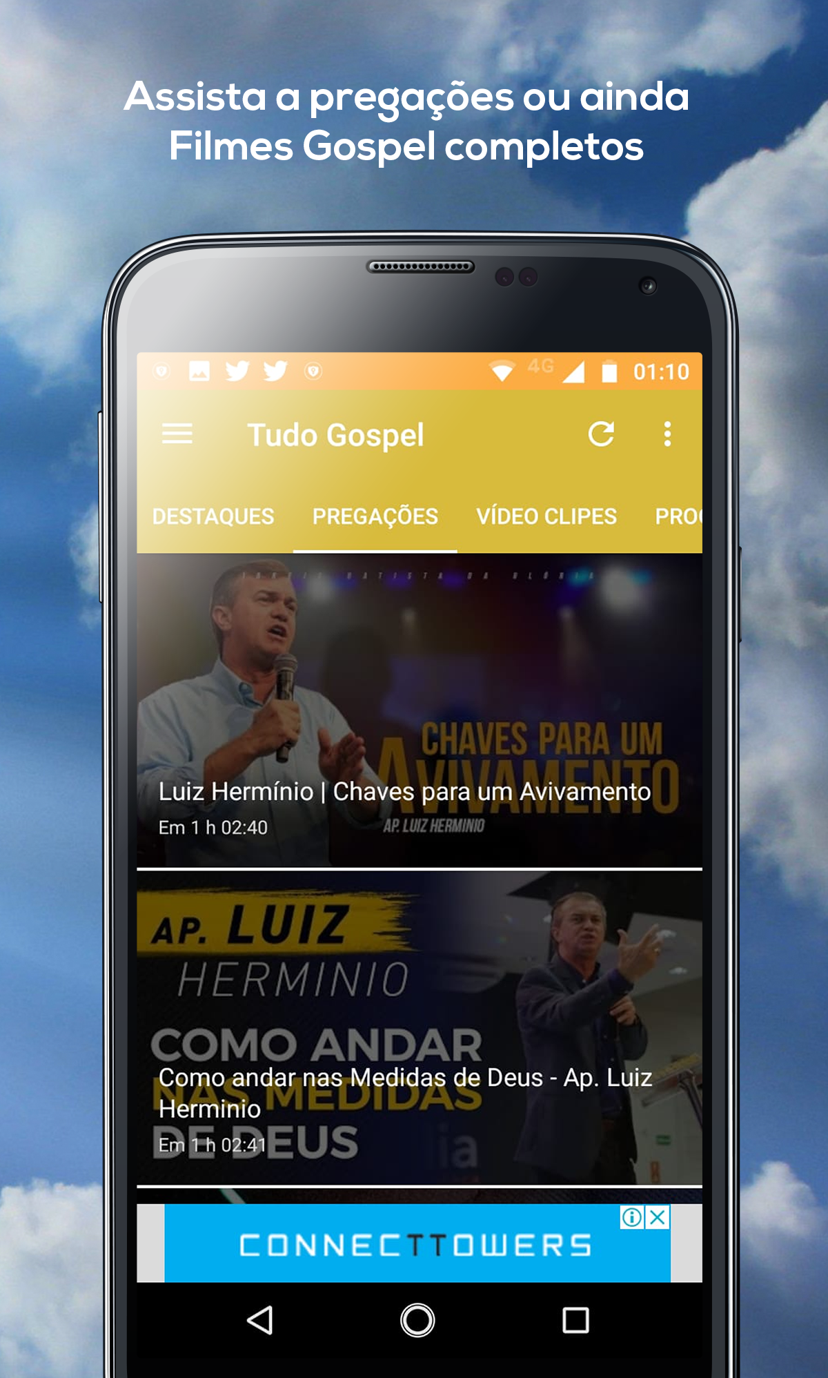 Android application TudoGospel - Músicas Vídeos Notícias e Tudo Gospel screenshort