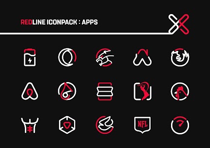 RedLine Icon Pack Pro Apk: LineX 3.5 (Patched/PAID) 4