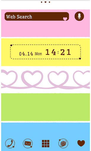 Android application -Twirly Heart- Theme +HOME screenshort