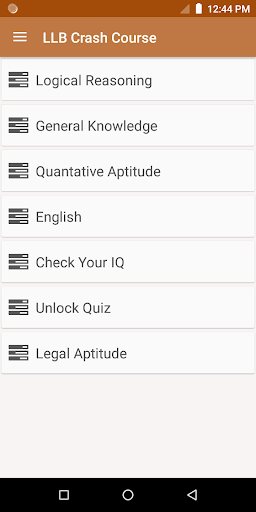 Android application LLB Crash Course screenshort
